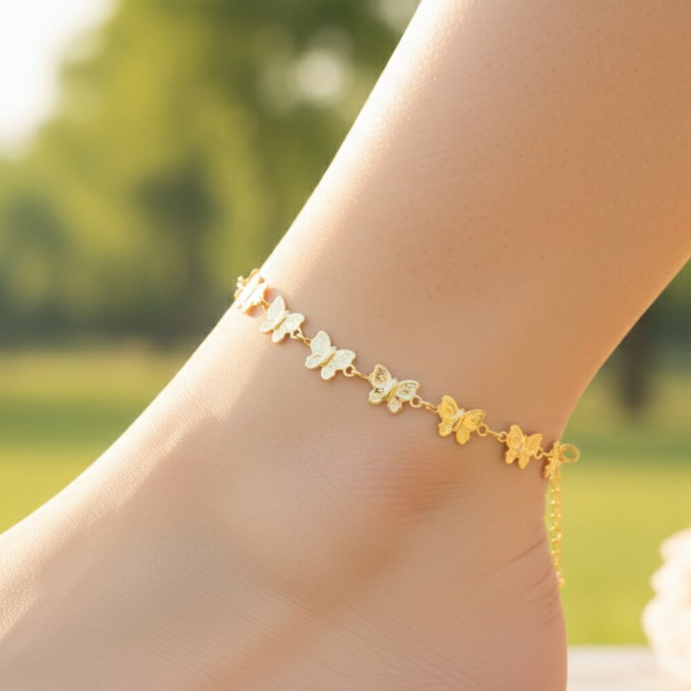 "Elegant Handmade Anklet – Delicate Jewelry for Women, MAR091088